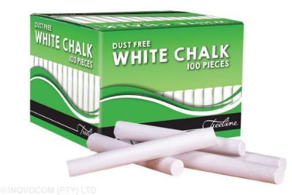 Picture of WHITE DUSTLESS CHALK 100'S